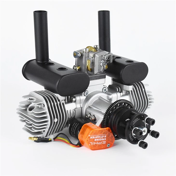 40cc ツインシリンダーガソリンエンジン、電動スターター付き